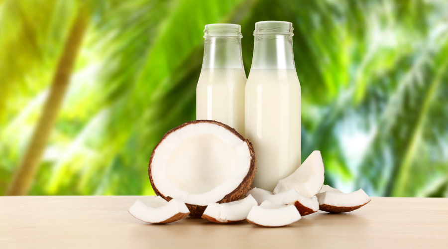 Coconut milk hair mask for dry and damaged hair